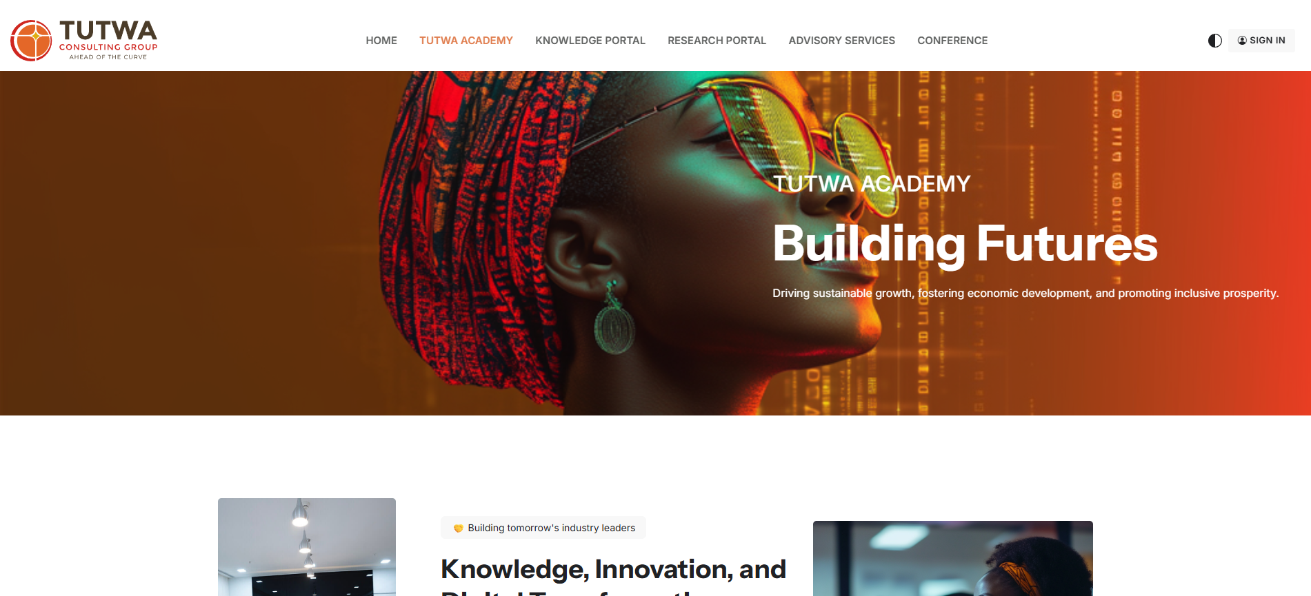 Web Design - TUTWA Consulting Group website design