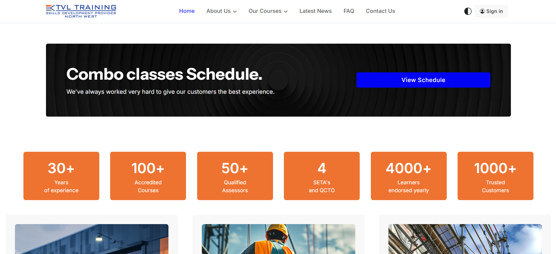 Web Design - Customer Portal - TVL Training